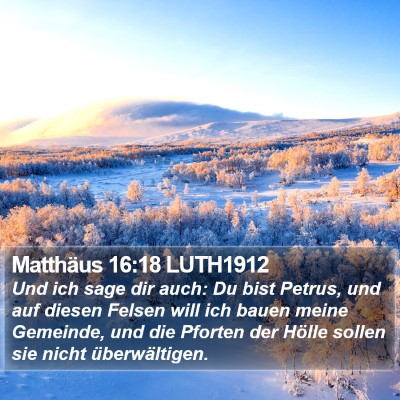 Matthäus 16:18 LUTH1912 Bible Verse Image