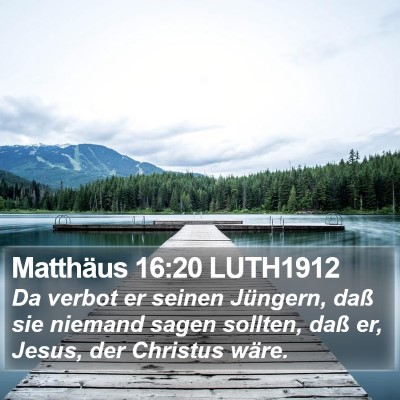 Matthäus 16:20 LUTH1912 Bible Verse Image