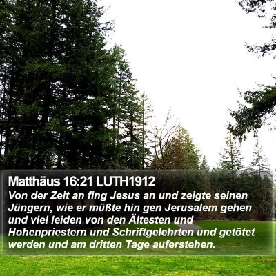 Matthäus 16:21 LUTH1912 Bible Verse Image