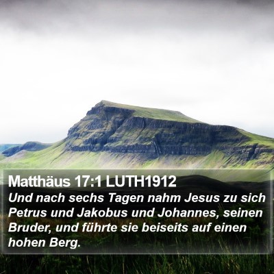 Matthäus 17:1 LUTH1912 Bible Verse Image