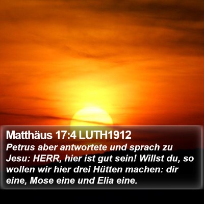 Matthäus 17:4 LUTH1912 Bible Verse Image