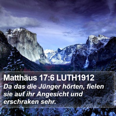 Matthäus 17:6 LUTH1912 Bible Verse Image