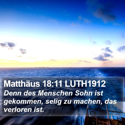 Matthäus 18:11 LUTH1912 Bible Verse Image