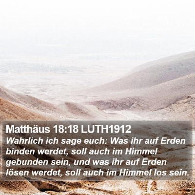 Matthäus 18:18 LUTH1912 Bible Verse Image