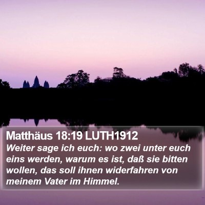 Matthäus 18:19 LUTH1912 Bible Verse Image