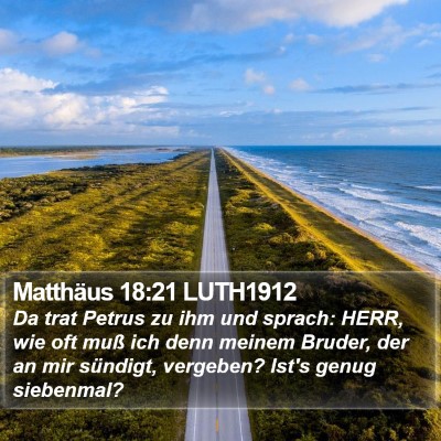 Matthäus 18:21 LUTH1912 Bible Verse Image