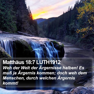 Matthäus 18:7 LUTH1912 Bible Verse Image