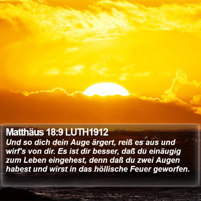 Matthäus 18:9 LUTH1912 Bible Verse Image