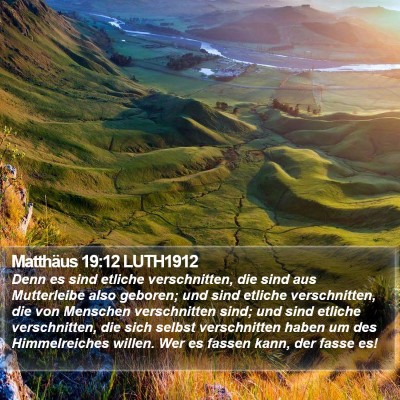Matthäus 19:12 LUTH1912 Bible Verse Image