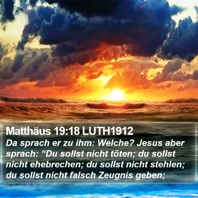 Matthäus 19:18 LUTH1912 Bible Verse Image