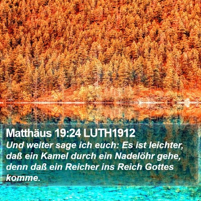 Matthäus 19:24 LUTH1912 Bible Verse Image