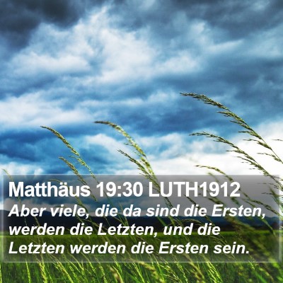 Matthäus 19:30 LUTH1912 Bible Verse Image
