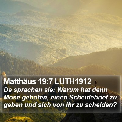 Matthäus 19:7 LUTH1912 Bible Verse Image