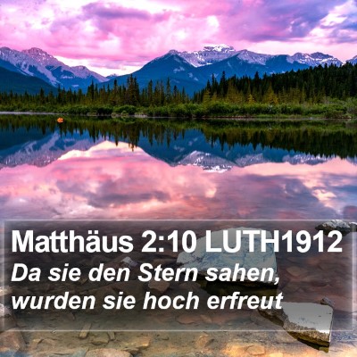 Matthäus 2:10 LUTH1912 Bible Verse Image