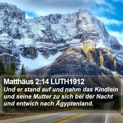 Matthäus 2:14 LUTH1912 Bible Verse Image
