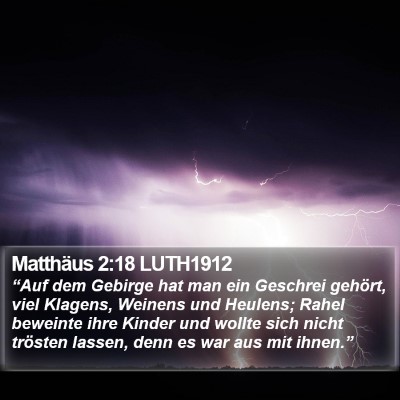 Matthäus 2:18 LUTH1912 Bible Verse Image