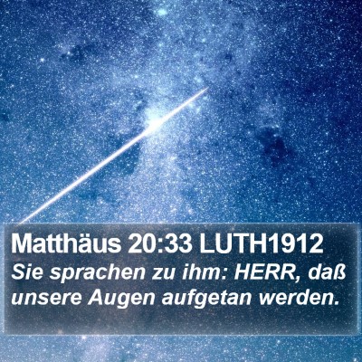 Matthäus 20:33 LUTH1912 Bible Verse Image