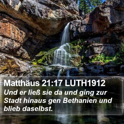 Matthäus 21:17 LUTH1912 Bible Verse Image
