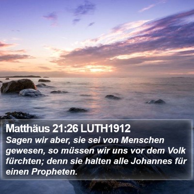 Matthäus 21:26 LUTH1912 Bible Verse Image