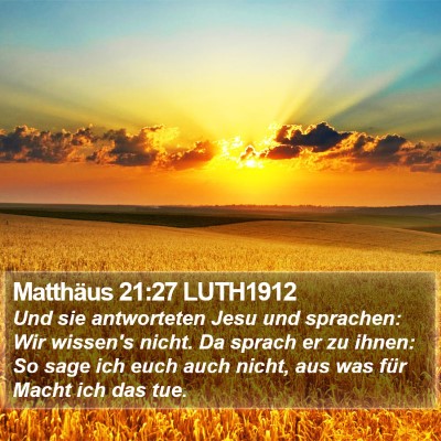 Matthäus 21:27 LUTH1912 Bible Verse Image