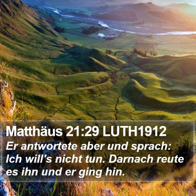 Matthäus 21:29 LUTH1912 Bible Verse Image