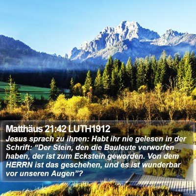 Matthäus 21:42 LUTH1912 Bible Verse Image