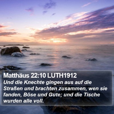 Matthäus 22:10 LUTH1912 Bible Verse Image