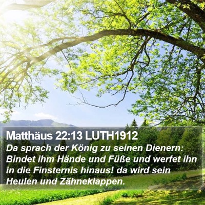 Matthäus 22:13 LUTH1912 Bible Verse Image