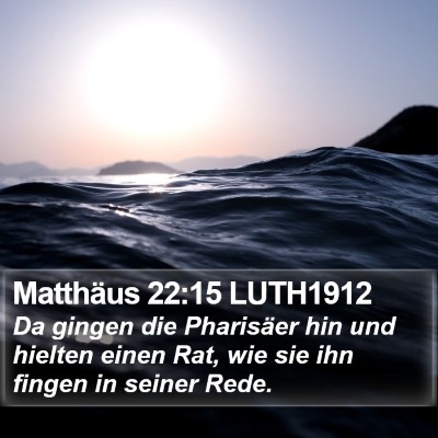 Matthäus 22:15 LUTH1912 Bible Verse Image