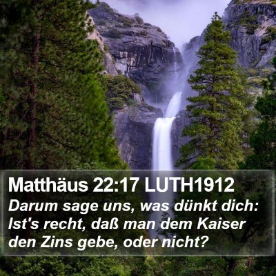 Matthäus 22:17 LUTH1912 Bible Verse Image