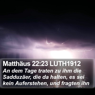 Matthäus 22:23 LUTH1912 Bible Verse Image