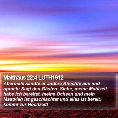 Matthäus 22:4 LUTH1912 Bible Verse Image