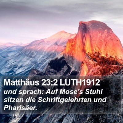 Matthäus 23:2 LUTH1912 Bible Verse Image
