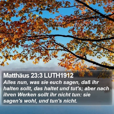 Matthäus 23:3 LUTH1912 Bible Verse Image