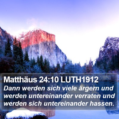 Matthäus 24:10 LUTH1912 Bible Verse Image