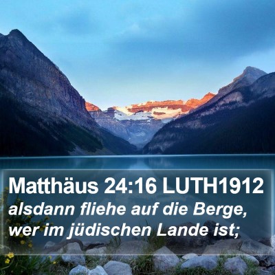 Matthäus 24:16 LUTH1912 Bible Verse Image