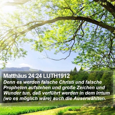 Matthäus 24:24 LUTH1912 Bible Verse Image