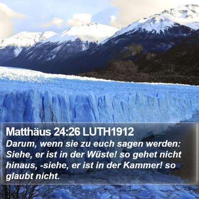 Matthäus 24:26 LUTH1912 Bible Verse Image