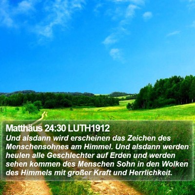Matthäus 24:30 LUTH1912 Bible Verse Image
