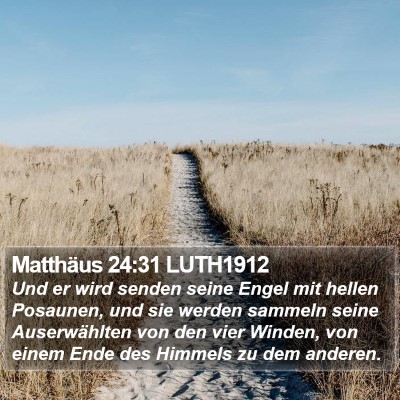 Matthäus 24:31 LUTH1912 Bible Verse Image