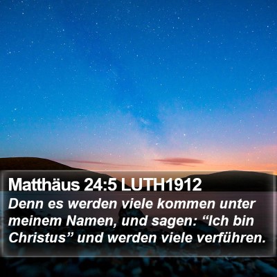 Matthäus 24:5 LUTH1912 Bible Verse Image