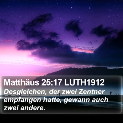 Matthäus 25:17 LUTH1912 Bible Verse Image