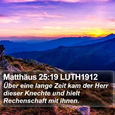 Matthäus 25:19 LUTH1912 Bible Verse Image
