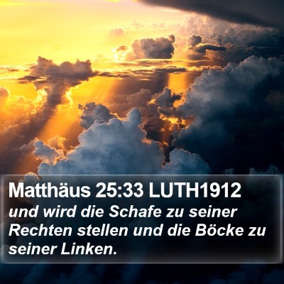 Matthäus 25:33 LUTH1912 Bible Verse Image
