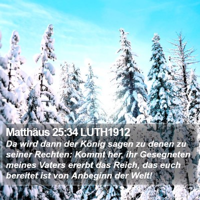 Matthäus 25:34 LUTH1912 Bible Verse Image
