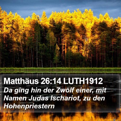 Matthäus 26:14 LUTH1912 Bible Verse Image