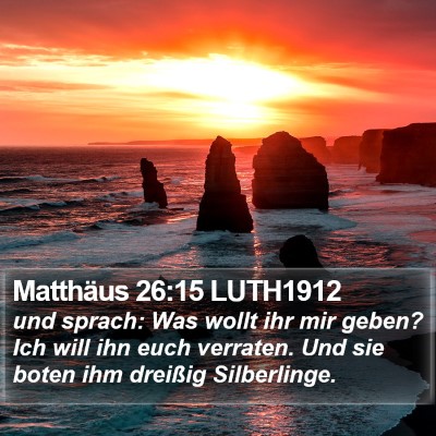 Matthäus 26:15 LUTH1912 Bible Verse Image