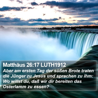 Matthäus 26:17 LUTH1912 Bible Verse Image