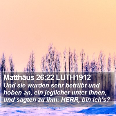 Matthäus 26:22 LUTH1912 Bible Verse Image