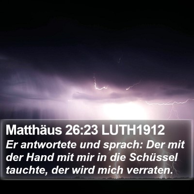 Matthäus 26:23 LUTH1912 Bible Verse Image